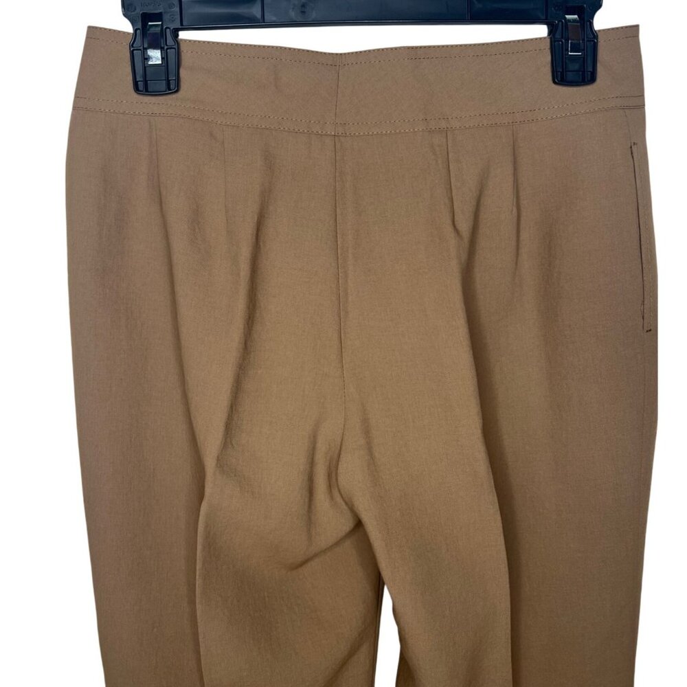 Anne Klein Womens Nutmeg Crinklette Straight Leg Pants Size 2P - Picture 9 of 15